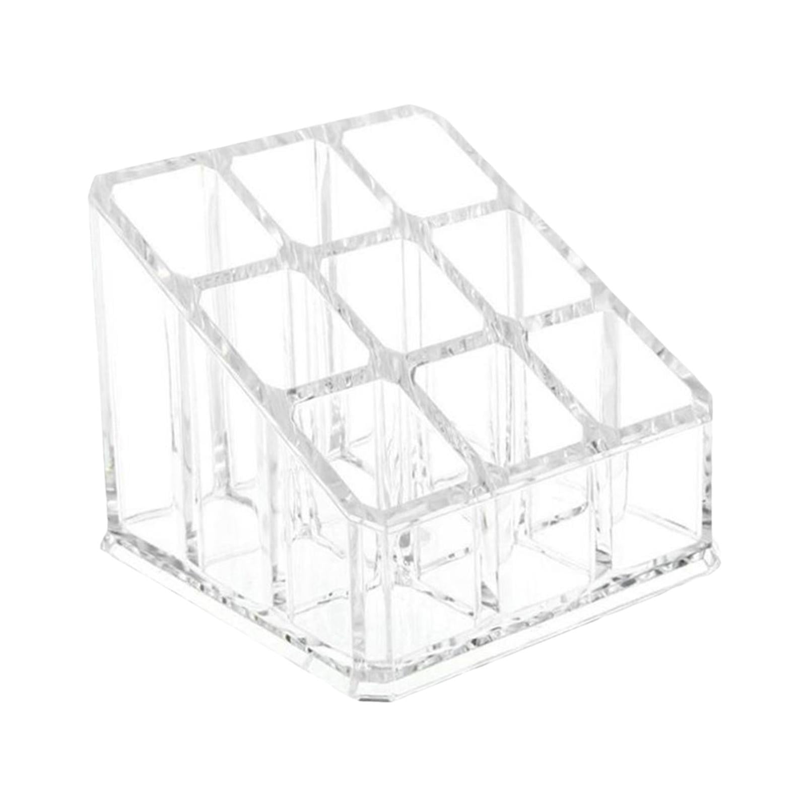 Ioensy - Estuche De Soporte De Lápiz Labial De Acero Inoxidable Con 9 Ranuras Para Pinceles Brillo De Labios Lápiz Labial A