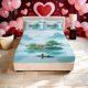 thumbnail image 1 of Jiangnan Water Village Painting Printed Bed Fitted Sheet Pattern Printed Bed Fitted Sheet Set a Must-Have for Family Guest Rooms Deep Pockets Are Stable And Do, 1 of 1