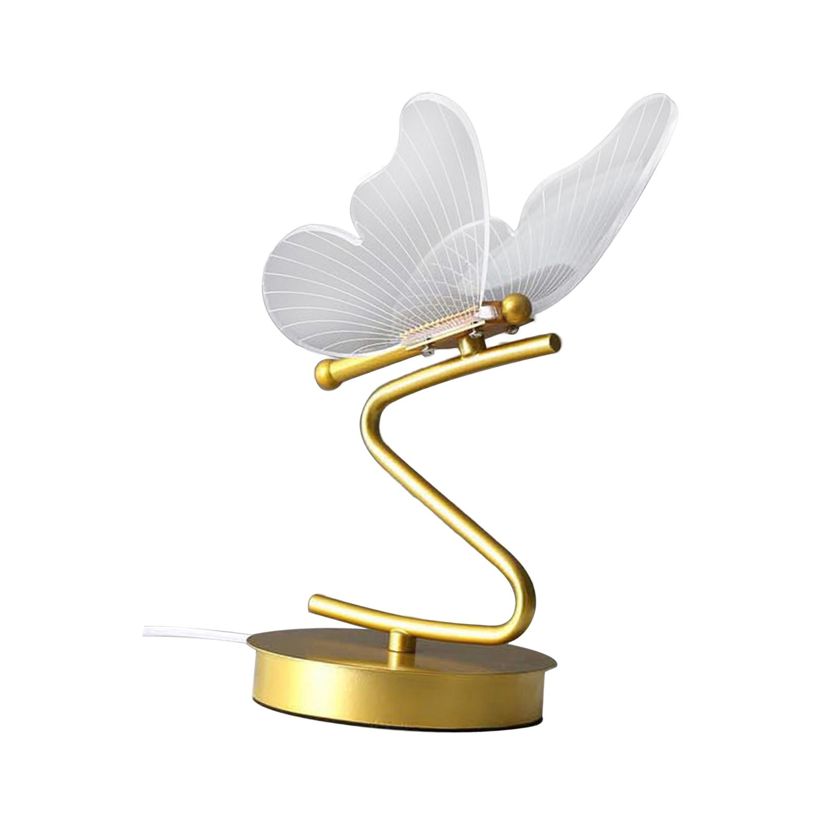 Ioensy - Buttefly Lámpara De Escritorio Luz Nocturna 8w Elgant Dormitorio Lámpara De Escritorio Para Mostradores Hogar Luz Cálida 3000k