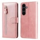 thumbnail image 3 of Funda con Cremallera para Samsung Galaxy S25 FE, Carcasa Cartera de Cuero PU con Soporte y Tarjetero, 3 of 5
