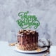 thumbnail image 5 of Cake Topper Crseniny Happy Birthday, cartulina verde con purpurina, 5 of 7