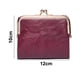 thumbnail image 2 of Monedero pequeño RFID para mujer, compacto, plegable, de piel, estilo vintage, con cremallera y cierre de boquilla., 2 of 6