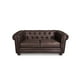 thumbnail image 2 of Sofa Florencia 2 Cuerpos Cuero Colorado Marron, 2 of 5