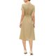 thumbnail image 3 of Vestido de verano para mujer, casual de trabajo, manga corta, cuello redondo, línea A, vestido fluido con cinturón XL caqui, 3 of 6