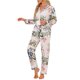 thumbnail image 2 of INSPIRE CHIC Conjuntos de Pijamas para Mujer de Manga Larga 2 Piezas Ropa de Dormir con Botones Estampado Floral Ropa de Casa con Bolsillos S Mariposa, 2 of 6