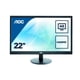 thumbnail image 1 of Monitor AOC E2270SWHN 21.5" Full HD HDMI VGA 5ms, 1 of 2