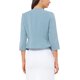 thumbnail image 3 of INSPIRE CHIC Elegante Blazer Corto para Mujeres Conjunto de Regreso a Clases para Maestras Abierto al Frente Sin Cuello Manga 3/4 Chaqueta de Traje de Negocios Peplum XS Azul, 3 of 6
