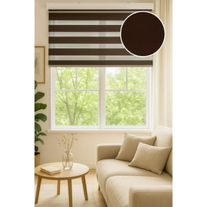 Clems - Cortina Roller Duo Zebra Dia Y Noche 060X160 Marron 060X160