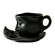 thumbnail image 4 of Taza De Café Con Platillo Europeo De 100 Ml Con Asa Taza De Leche De Cerámica Negra, 4 of 5
