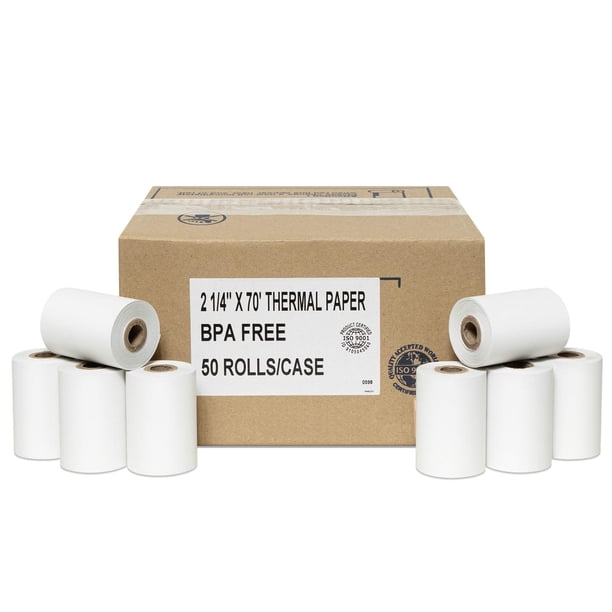 Rollo De Papel Térmico 57 Mm X 70 Mm Para Verifone Vx520 Ingenico Ict220 Ict250 First Data Fd400 Nur