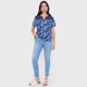 thumbnail image 4 of Polera Mujer Aplicación Macramé Flores Navy Corona, 4 of 5