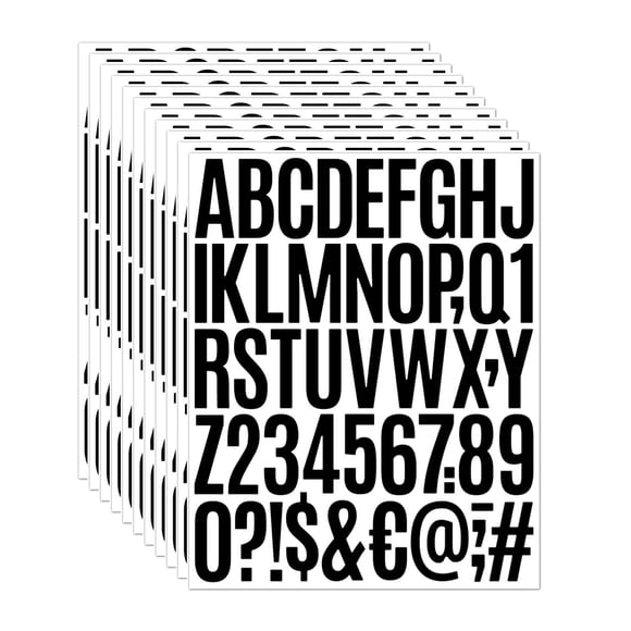 Stickers de vinilo con letras Jiepuxiter de 2 pulgadas, impermeables, 500 piezas