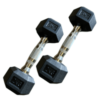 Linea Sport - Par De Mancuernas 2Kg C/U Total 4Kg Hexagonales De Caucho