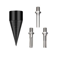 Magideal - Taladro Divisor De Troncos Desmontable, Herramientas Eléctricas Fáciles De Dividir, Divisor De Troncos De Leña, 3 Asas Para Granja, Camping Al Aire Li Diámetro 50Mm