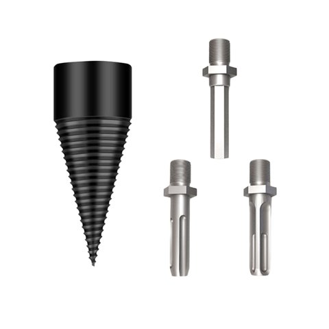 Magideal - Taladro Divisor De Troncos Desmontable, Herramientas Eléctricas Fáciles De Dividir, Divisor De Troncos De Leña, 3 Asas Para Granja, Camping Al Aire Li Diámetro 50Mm