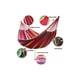 thumbnail image 3 of Hamaca portátil de lona de paracaídas, de algodón transpirable para jardín, ideal para viajes y camping, con una capacidad máxima de 300 kg, multicolor (2 personas, rojo)., 3 of 5