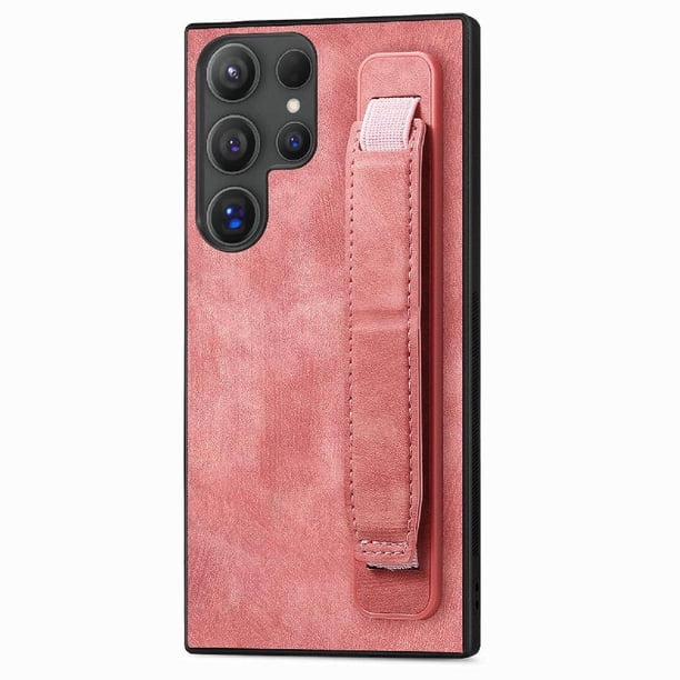Funda Protectora con Correa para Samsung Galaxy S25 Ultra Resistente a Golpes Rosa