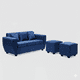 thumbnail image 2 of Living Kansas 3 cuerpos + 2 Pouf Felpa Azul, 2 of 5