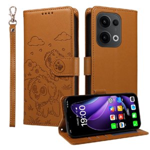 Funda Billetera Foxdock Compatible Con Oppo Reno 13 5G, Diseño Perrito Tierno, Ranuras Para Tarjetas Y Soporte Plegable