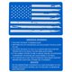 thumbnail image 1 of Tarjeta metálica Miranda Gimao 24 uds con bandera rasgada - Regalo para la policía, 1 of 5