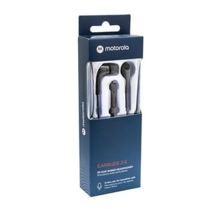 Motorola - Earbuds2-S Audifono Moto M/Libres Negro Open Box