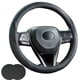 thumbnail image 1 of Funda de volante Muamos, fibra de carbono, piel negra, 38 cm, 1 of 7