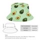 thumbnail image 2 of Aguacate Sombrero bucket para adultos, gorra de protección solar, sombrero de pescador plegable para viajes al aire libre, pesca y actividades de verano, 2 of 6