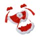 thumbnail image 3 of Ropa Para Muñecas De 17cm, Regalo Para Niños, Accesorios De Fotografía Suaves, Atuendo Para Muñecas De 17cm, Rojo Y Blanco, 3 of 3
