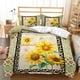 thumbnail image 1 of Plant Sunflowers Floral Print Quilt Duvet Cover Set Home Textiles Bedspread3-Piece Bedding Set, 1 of 5