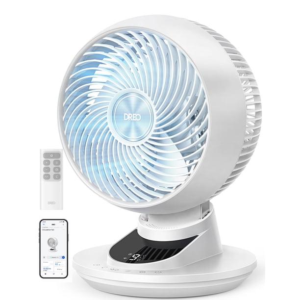 Ventilador DREO 30 cm Inteligente 9 Velocidades con Control por App y Alcance de 26 m
