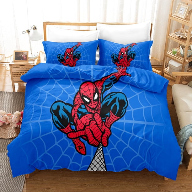 Spider Ma-n Spider M-an Bedding Set Sheet Set for Kids Adults,All Season Lightweight