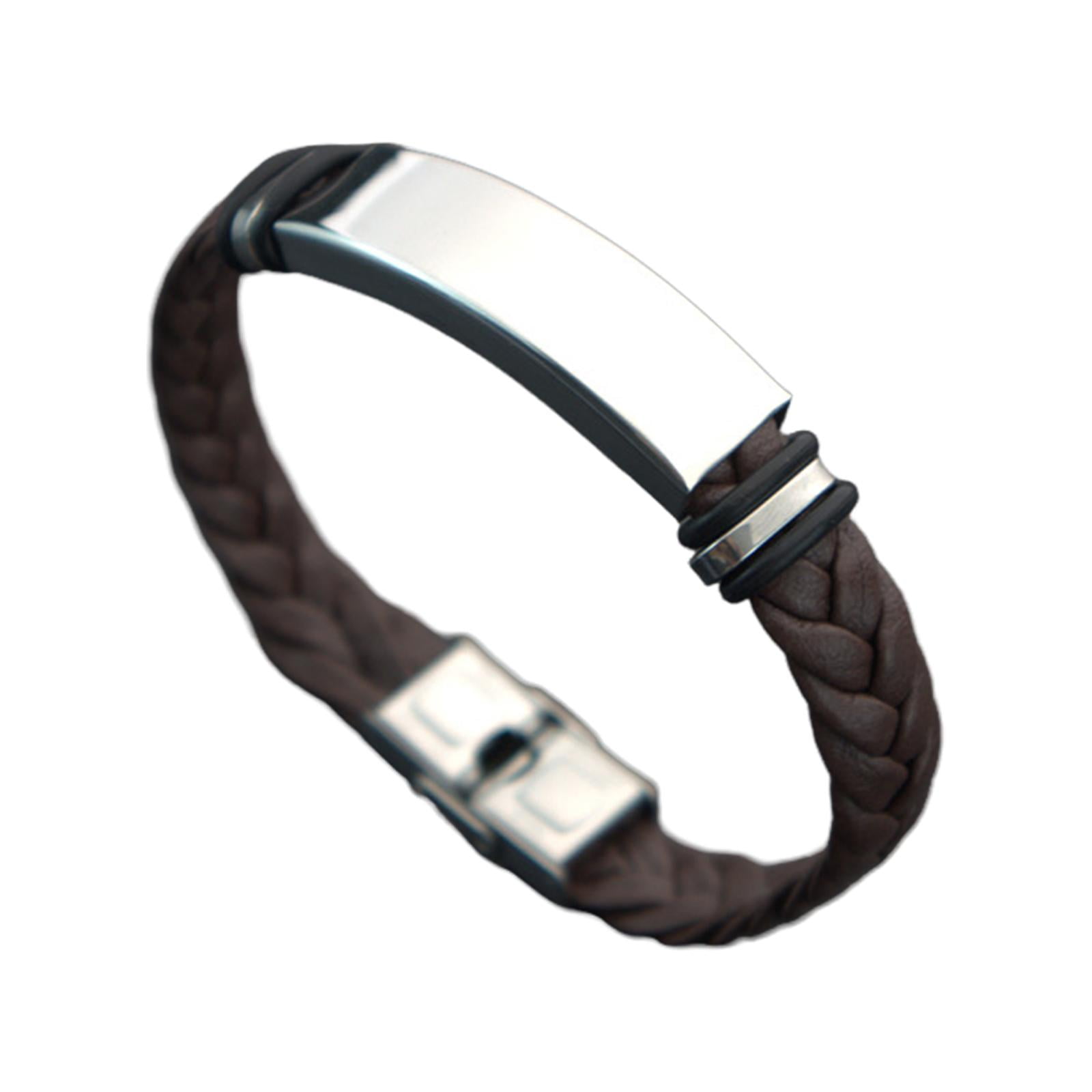 Ioensy - Pulsera Del Día De San Valentín Regalo Pareja Pulsera Para La Playa Regalos De Cumpleaños Fiesta Marrón Plata