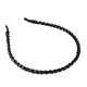 thumbnail image 5 of REGALWOVEN 1 Pcs Diadema para Mujeres Diadema de Aro de Pelo con Diamantes de Imitación Negro 0.24 Pulgadas de Ancho, 5 of 7