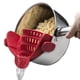 thumbnail image 1 of Make Cooking Effortless with our Adjustable Silicone Clip-On Pot and Pasta Strainer - Perfect for Pots, Pans, and Bowls!, 1 of 5