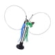 thumbnail image 3 of Juguete de varita para gatos, juguete interactivo para gatos con ventosa, juguetes de resorte de plumas para gatos de interior, juguetes para gatitos , Gusano azul verde, 3 of 5