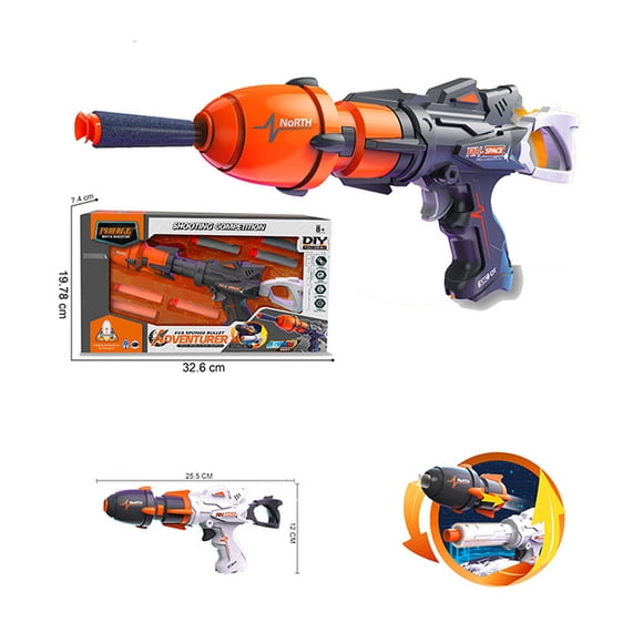 Pistola Lanza Dardos EVA Foam Adventurer Naranja DIY