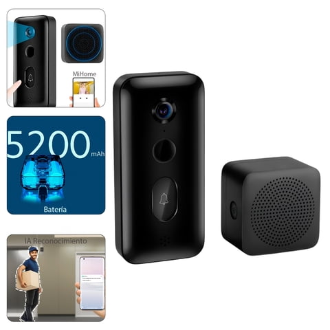Xiaomi Smart Doorbell 3 Timbre Inteligente Wifi Batería Negro