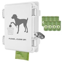 Onybte - Dispensador De Bolsas Para Excrementos De Perro, Montaje En Pared, Exterior, Impermeable, Blanco