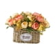 thumbnail image 1 of Flores Artificiales Con Cesta, Elegante Adorno Para Dormitorio, Sala De Estar, Hogar, Naranja, 1 of 5