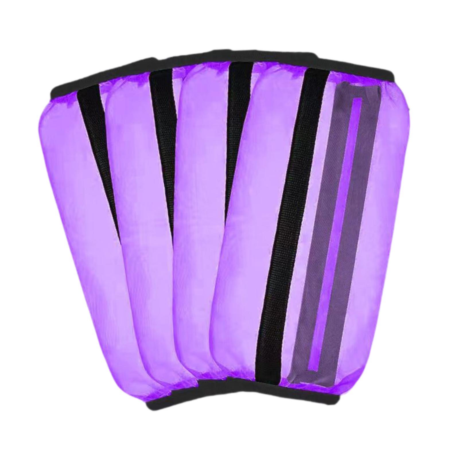 Ioensy - 4X Botas Para Moscas De Caballo Que Evitan Pisotones, Polainas Para Caballo Ligeras Y Fáciles De Usar, Color Violeta