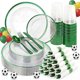 thumbnail image 1 of Set de vajilla desechable de plástico Cheerserve, 350 piezas, transparente y verde, 1 of 3