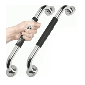 Genérico - X2 Manillas (Barra) Seguridad Baño Ducha Pasa Manos 50Cm Plateado