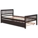 thumbnail image 5 of Cama doble con trundle, marco de cama de plataforma con cabecera y pie, para dormitorio pequeño espacio de vida, no se necesita muelle de caja, 5 of 6