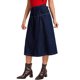 thumbnail image 4 of INSPIRE CHIC Falda de Jean para Mujer de Cintura Alta Casual Línea A Midi Falda de Mezclilla S Azul Oscuro, 4 of 6