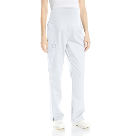 PANTALONES WINK WonderWORK de Maternidad con Bolsillos Cargo, Color Blanco, Talla S