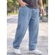 thumbnail image 4 of INSPIRE CHIC Jeans Casuales de Hombre Grandes y Altos Pantalones de Mezclilla Elásticos 4XL Azul Claro, 4 of 5