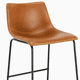 thumbnail image 2 of Taburete Cocina Barra Cuero Pu Caramel 48x49x94 Cm, 2 of 7