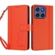 thumbnail image 3 of Funda Cartera Trébol para Motorola Edge 2025 5G con Ranuras Tarjetas y Carga Inalámbrica Naranja, 3 of 6