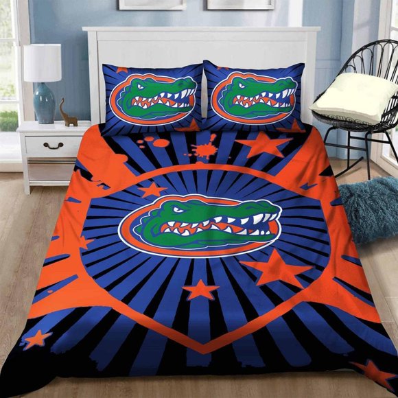 Florida Gators Quilt Duvet Cover Set Bed Linen Doona Cover Kids Home Textiles3-Piece Bedding Set