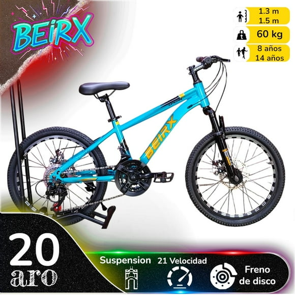Bicicleta Aro 20 Beirx Con Freno Disco Y 21 Vel. Calipso